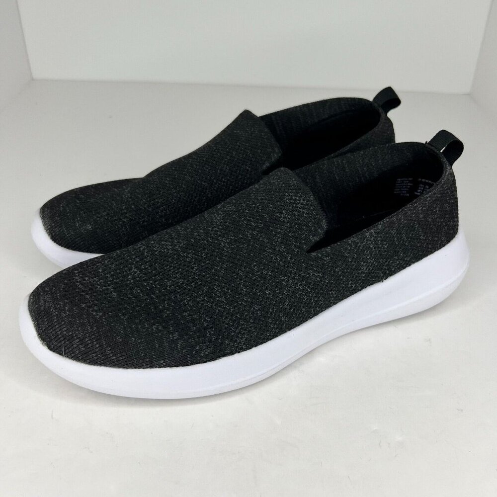 Athletic Works Womens Black Memory Foam Low Top Fabric Size 9.5 Slip On Shoes